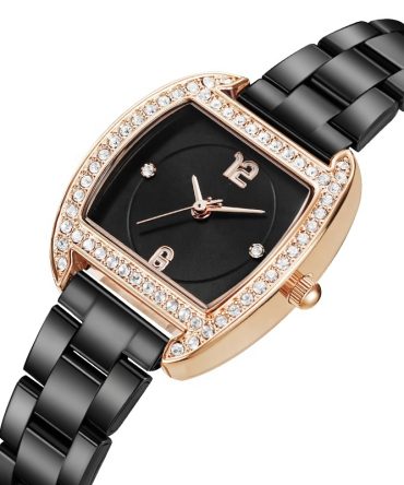 Luxury Crystal Dress Watch Fashion Gold Watches Stainless Steel Wristwatches ODM